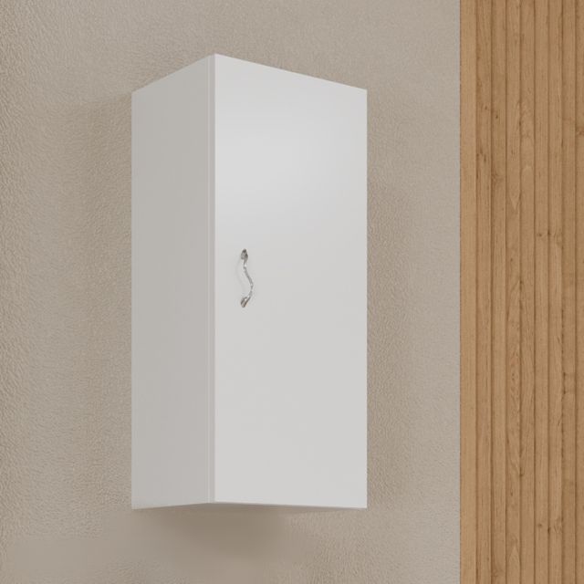 Biela závesná kúpeľňová skrinka