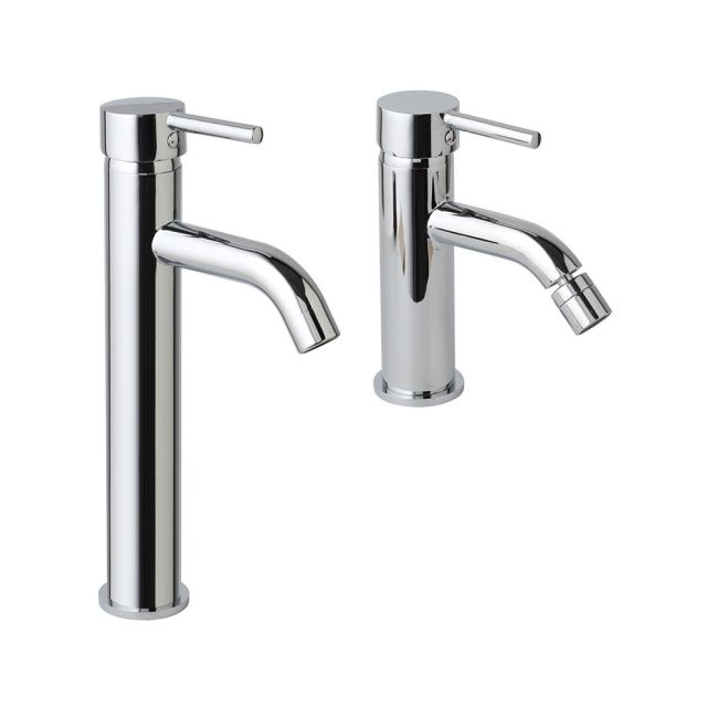 Coppia rubinetti per lavabo alto e bidet Coppia rubinetti per lavabo alto e bidet
