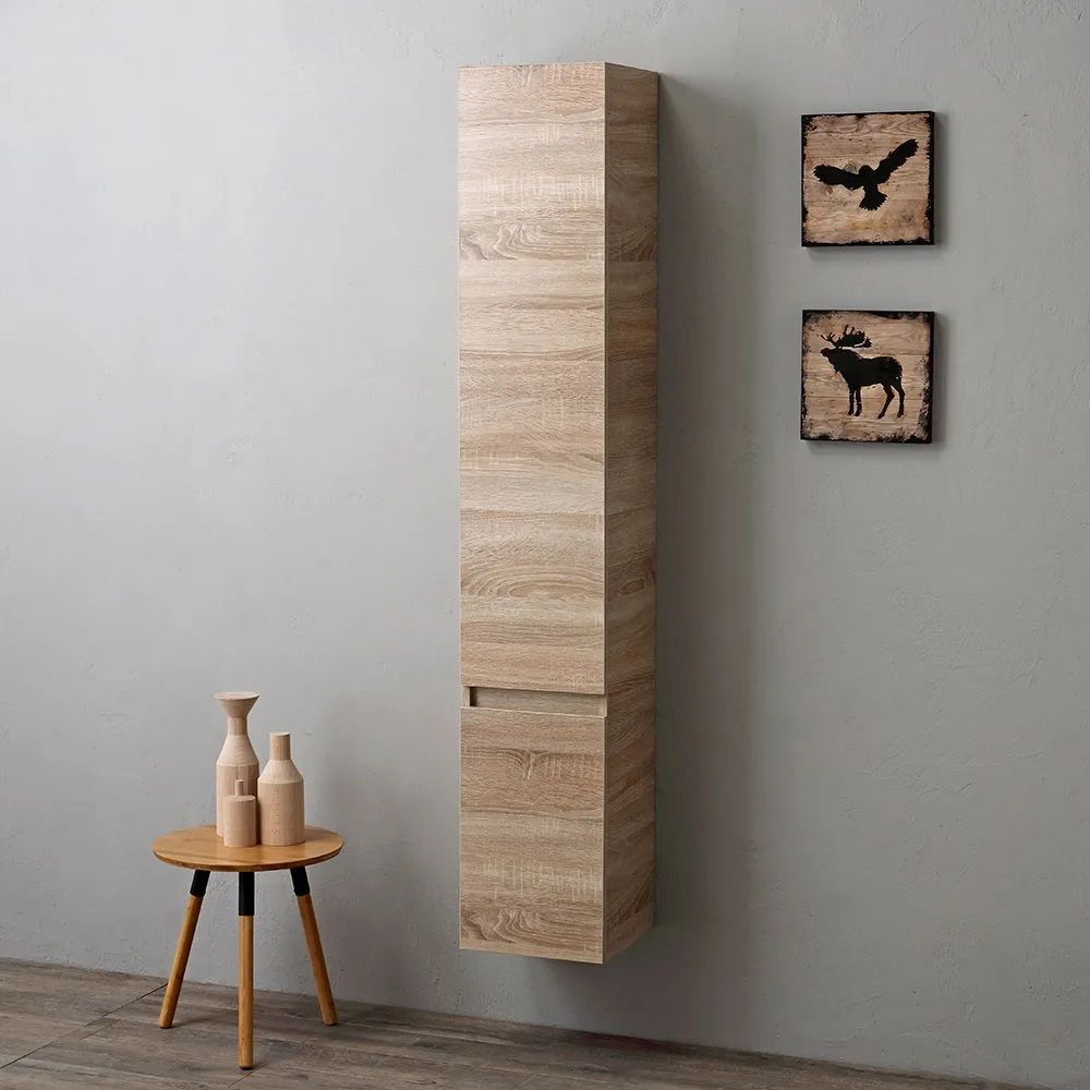 Nástenný kúpeľňový stĺp 2 dvere dub prírodný