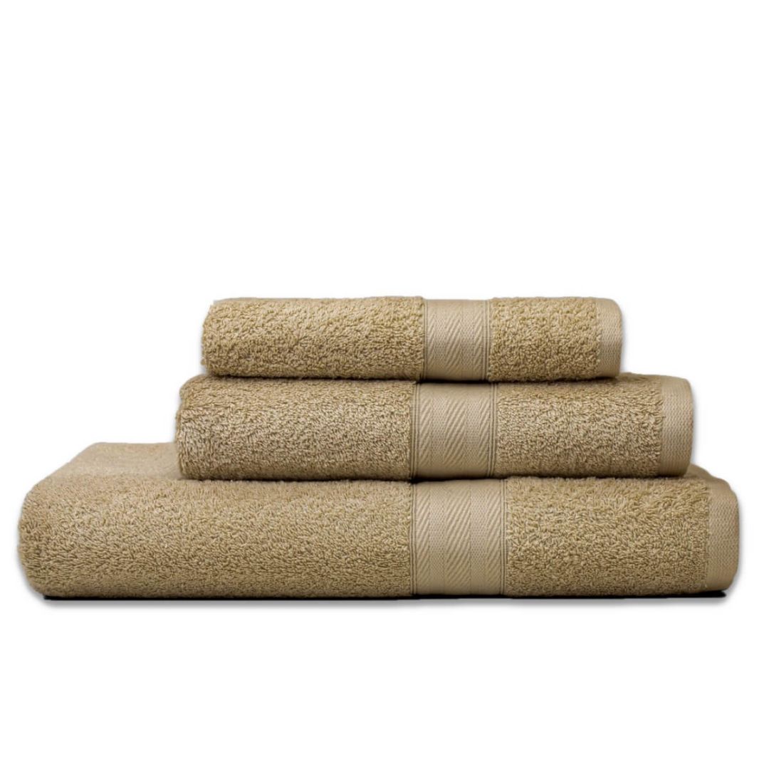 Set 3 kúpeľňových uterákov v pieskovej farbe