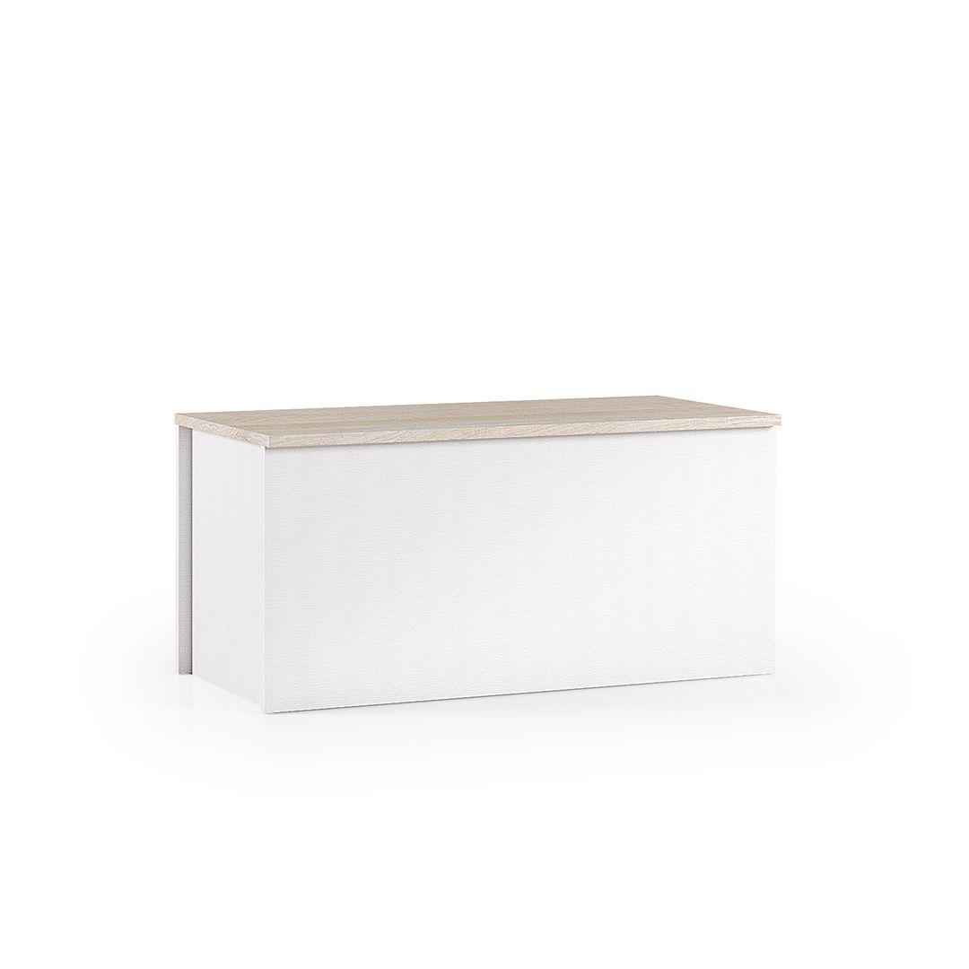 Biela truhlica s dubovým vrchom