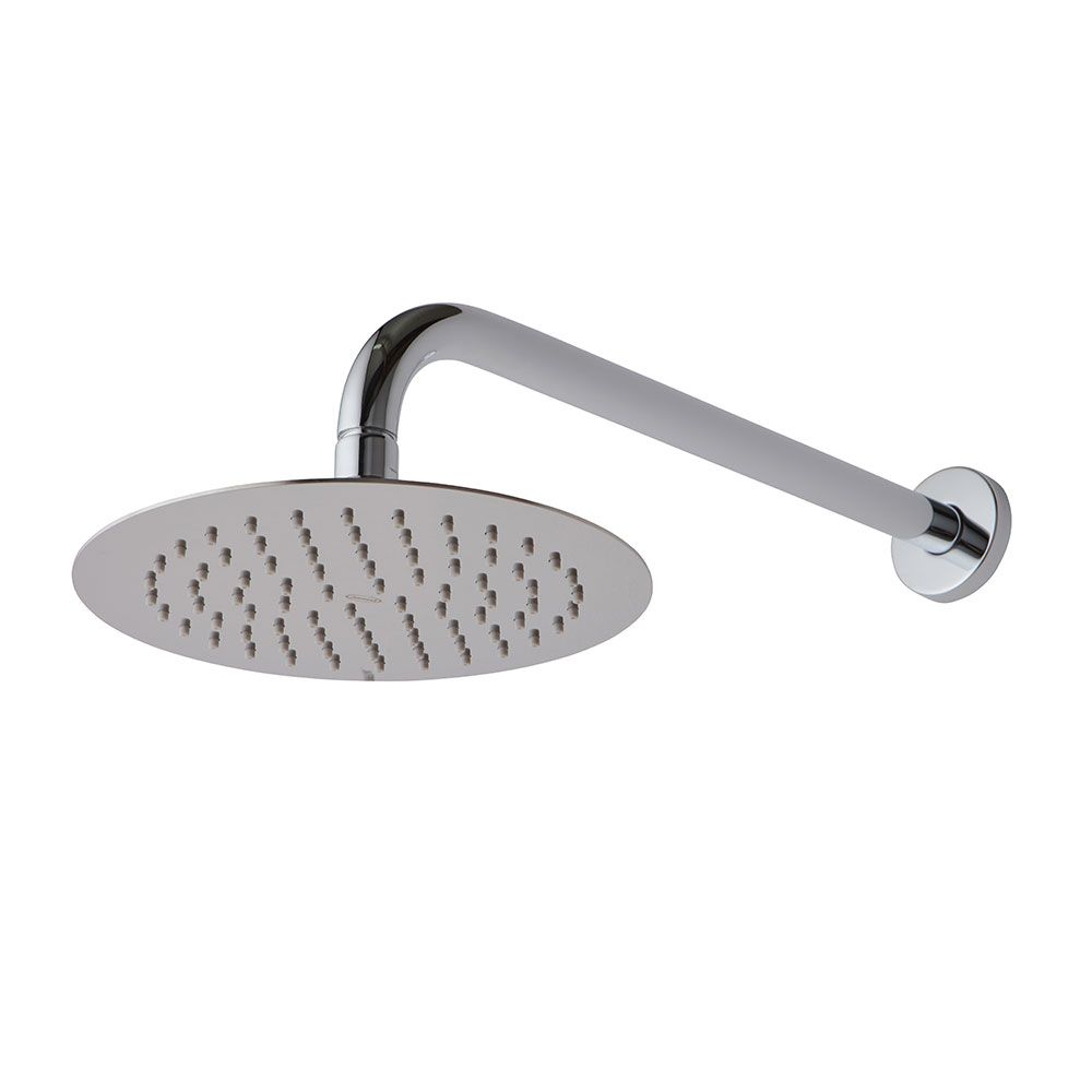 Sprchové rameno s okrúhlou chrómovou sprchovou hlavicou 
