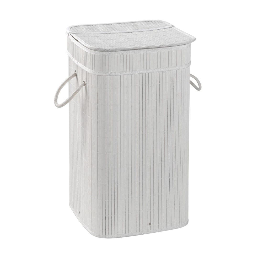 Biely bambusový stojan na bielizeň