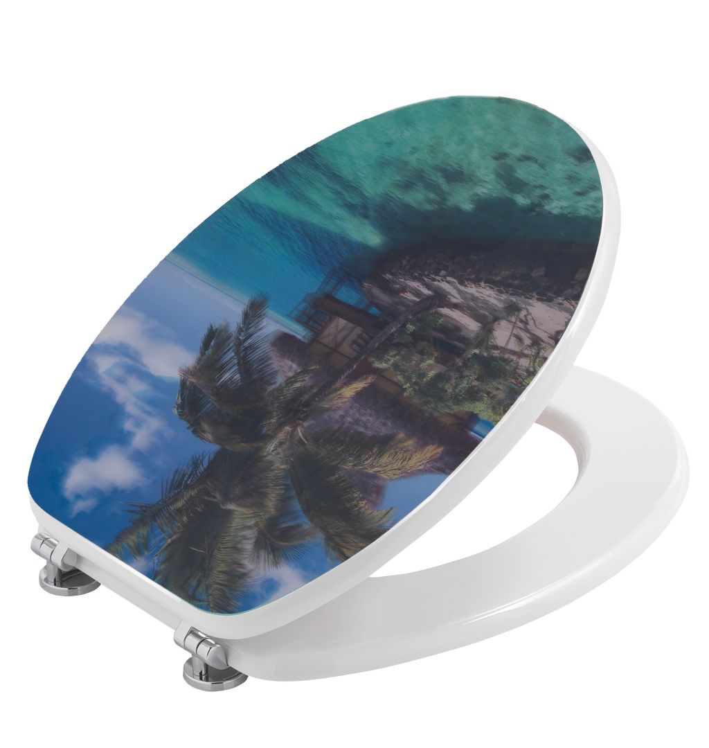 WC sedadlo s 3D karibskou dekoráciou