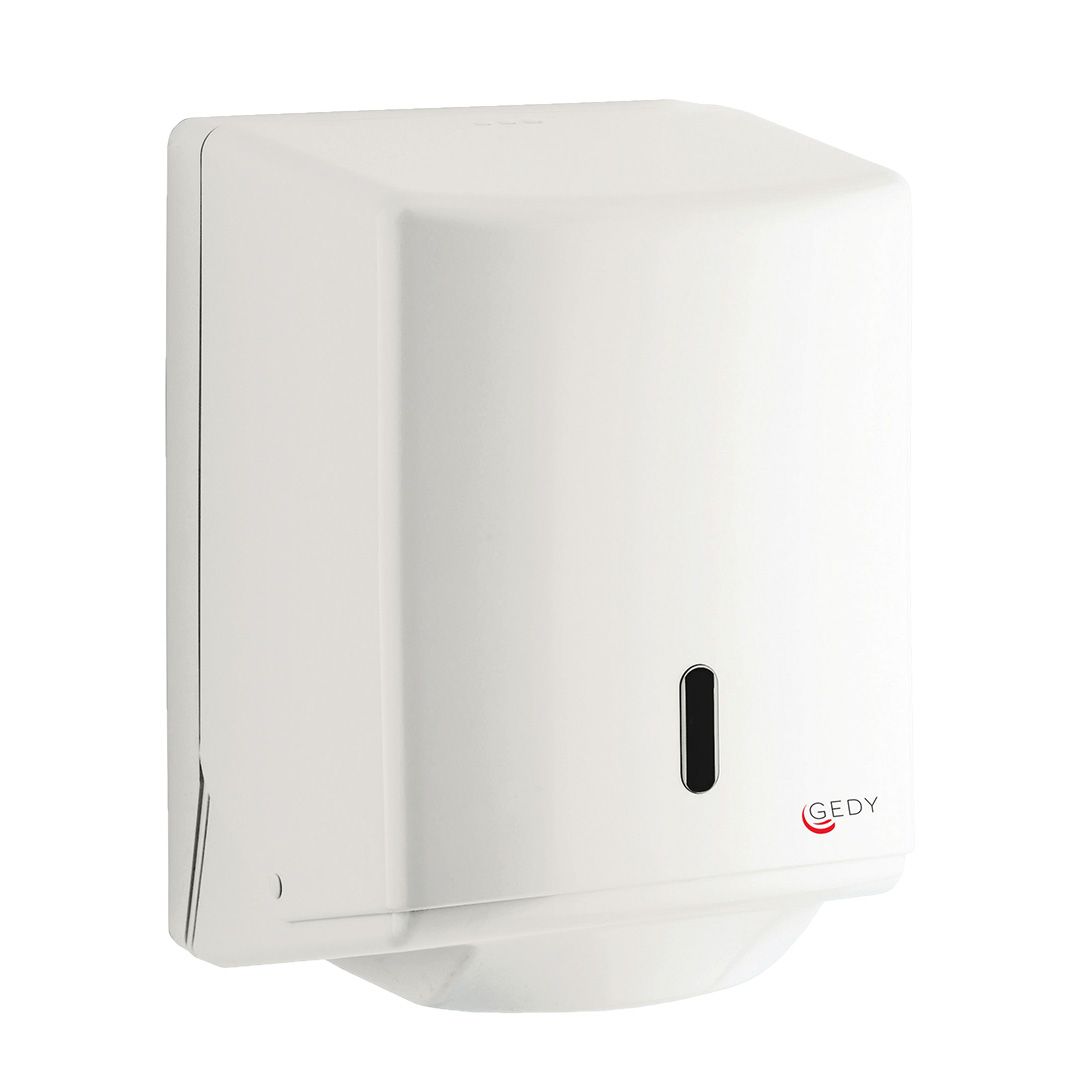 biely špirálový zásobník na papierové uteráky z termoplastickej živice