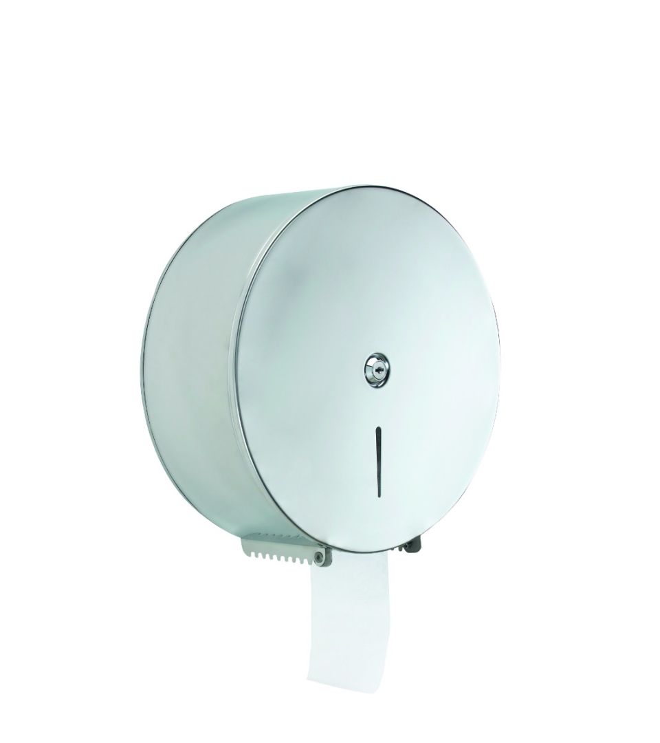 Zásobník na rolky toaletného papiera max. 26 cm s bezpečnostným zámkom leštená chrómová nerezová oceľ