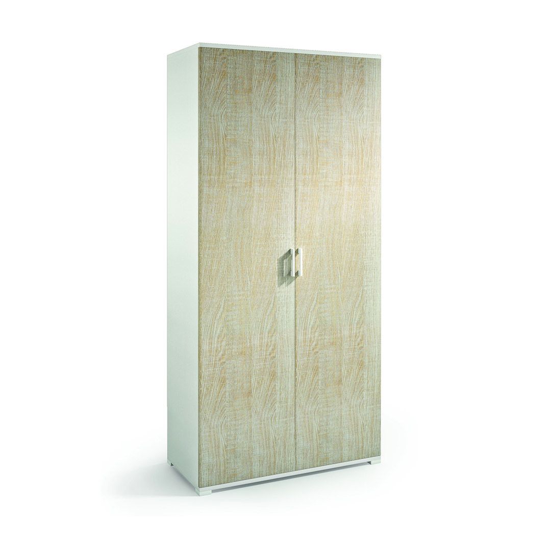 Viacúčelová kúpeľňová skrinka s 2 dubovými dvierkami