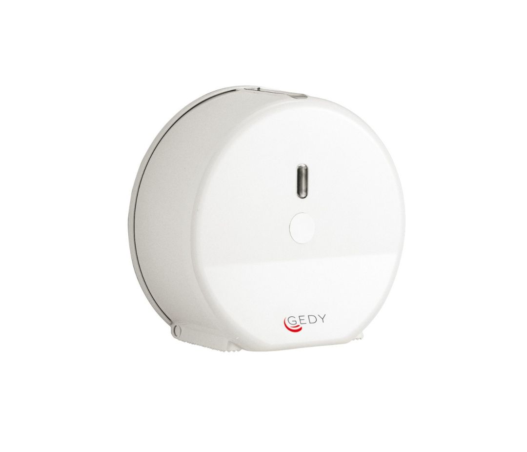 mini dávkovač toaletného papiera z bielej termoplastickej živice