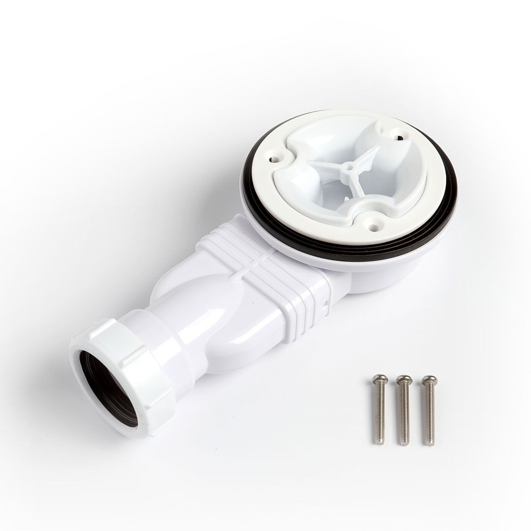 Výstup na sprchovú vaničku z bieleho plastu h 50 mm