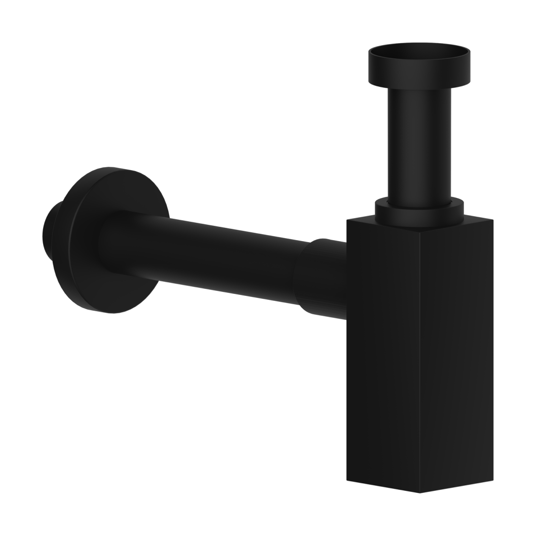 Matný čierny sifón na nábytok