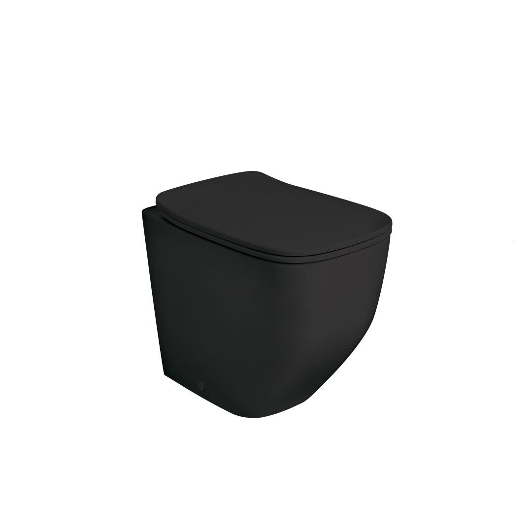 Matná čierna stojaca toaleta