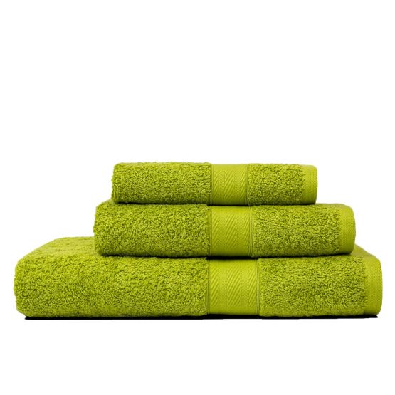 Sada 3 bavlnených uterákov v trávovo zelenej farbe Teddy Sada 3 bavlnených uterákov v trávovo zelenej farbe Teddy