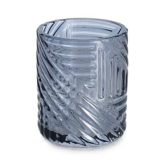chrpovo modrý sklenený držiak na zubné kefky chrpovo modrý sklenený držiak na zubné kefky